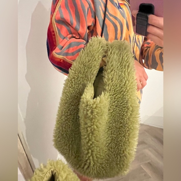 Free People Handbags - Free people Green Fuzzy Bag